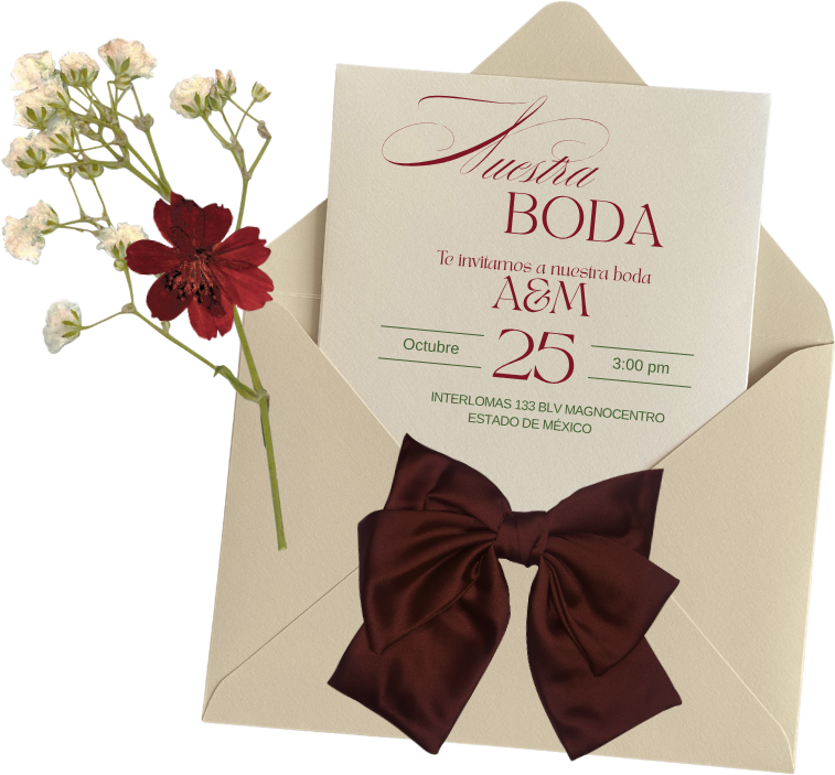 Invitación en sobre